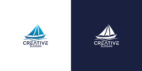 Poster - Boat Logo Design Vector Stock. Marine Ship Logo Design Template	