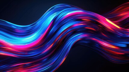 Poster - Picture of sparkling red ray and blue line light striking and scattered across a space background, create an abstract effect perfect for design that aim to evoke a sense of fantasy and energy. AIG53.