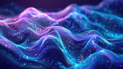 Poster - Abstract picture of colorful particle with sparkle electric style design connect become energy structure represent connection of molecule pattern or atom between space with mysterious scene. AIG53.