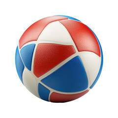 Poster - vibrant object isolated on black background featuring red white and blue segments creating a playful