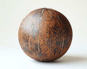 Poster - a coconut textured decorative sphere on a light background, showcasing a unique design.