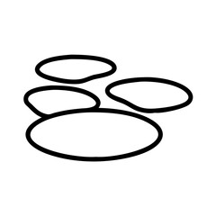 Poster - outline stones vector illustration, zen stones, balancing stones, spa stones, stack stones art