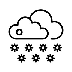 Poster - Snow cloud weather forecast icon winter snowfall snowflake climate meteorology nature cold season