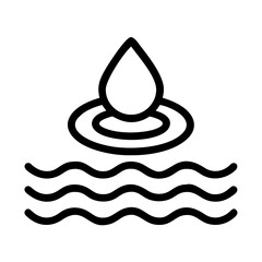Poster - Water drop liquid droplet on water surface icon fresh clean nature aqua splash rain raindrop symbol sign