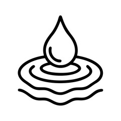 Poster - Water drop ripple effect liquid splash droplet aqua ocean sea nature clean pure fresh wet concept