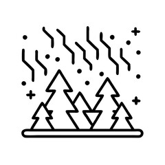 Poster - Christmas trees holiday celebration winter season festive decoration design graphic vector illustration