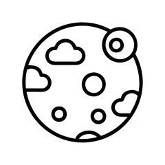 Poster - Outline planet celestial body space astronomy astrology cosmos universe cloud circle design graphic icon vector