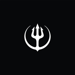 Poster - trident with circle logo design