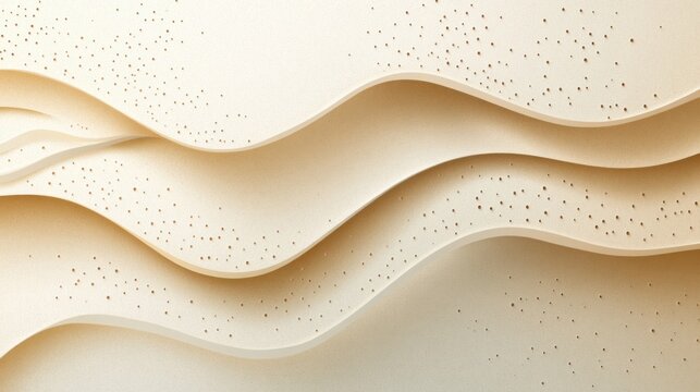 abstract background with soft ecru tones dotted design and eggshell paper texture