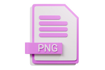 Fototapete - 3d file folder document PNG icon. minimal word PNG sheet presentation document icon. document form. business work company icon concept. archive presentation file type concept. PNG format. 3d render.