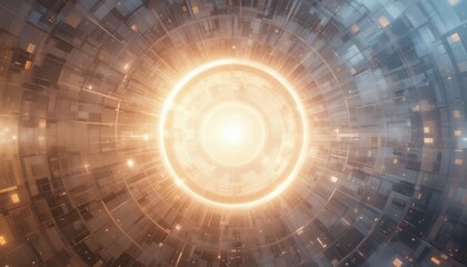 Poster - Dynamic energy wave formation virtual space abstract visual digital environment close-up view conceptual art for technology exploration