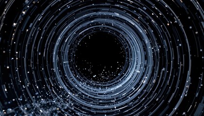 Poster - Exploring cosmic energy waves digital universe abstract art dark space frontal view futuristic concepts for enhanced understanding