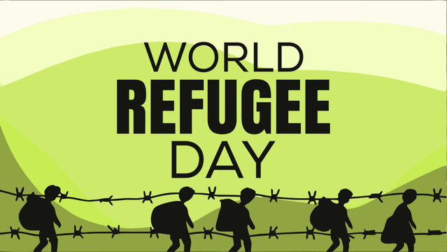 World Refugee Day Banner poster Design Vector Template