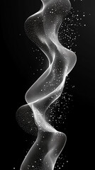 Leinwandbilder - Abstract digital wave of particles flows across a dark background, symbolizing futuristic technology, data movement, AI intelligence, and the interconnected fabric of modern communication systems.

