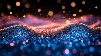 Poster - abstract red, pink, and blue energy burst fills the entire background, symbolizing speed, motion, an