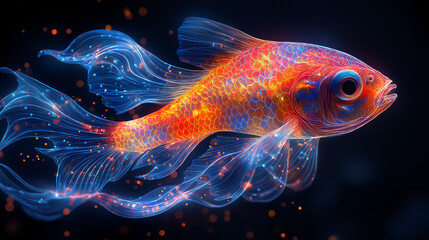 Wall Mural - fish, abstract desktop background 