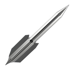 Fototapete - Sleek Javelin Design, A Streamlined 3d Object, A Sporting Tool. This Equipment Presents Aerodynamic Properties For Distance, A Testament To Engineering. The Javelin Is Isolated Against White.