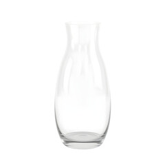 Leinwandbilder - Simple Glass Vase Object, A Clean Minimalist Design, Ideal For Decoration, A Clear 3d Render. Isolated On White, The Vase Is A Subtle Home Decor Element.