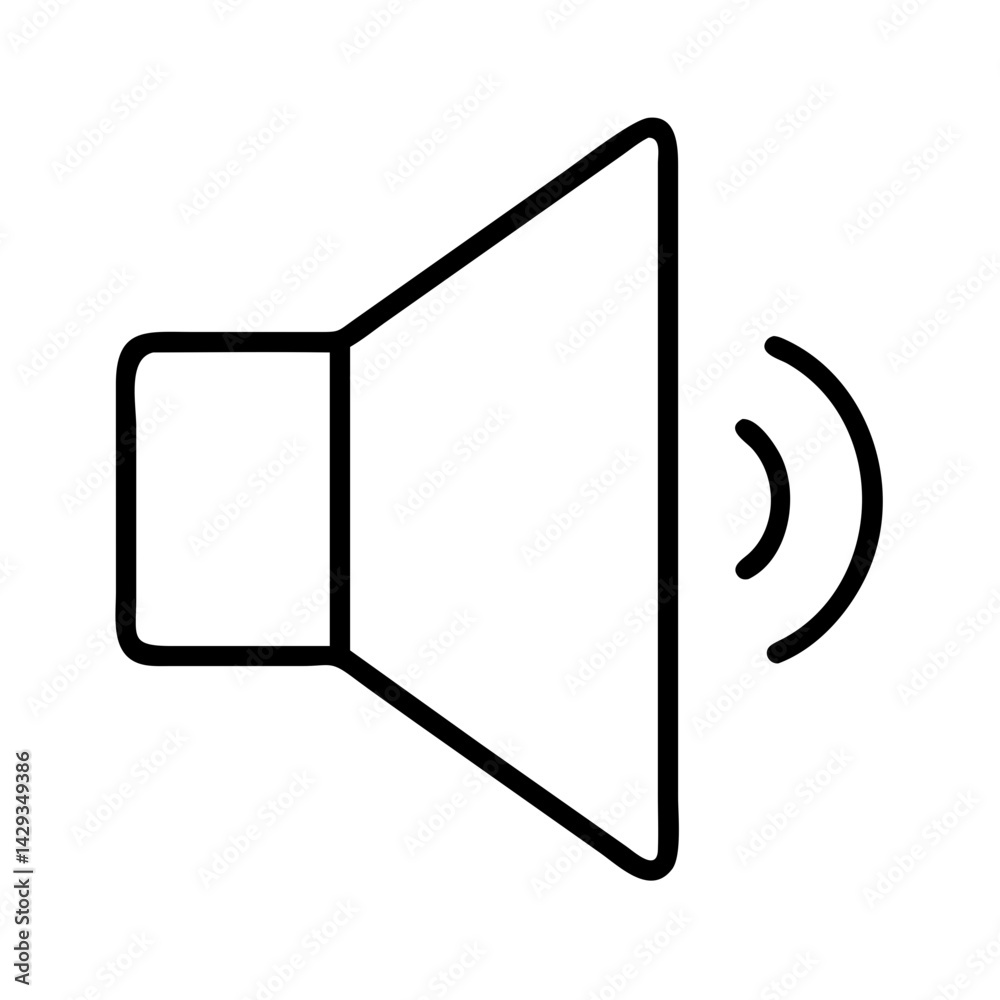 Sound volume icon vector illustration for audio multimedia music and ...