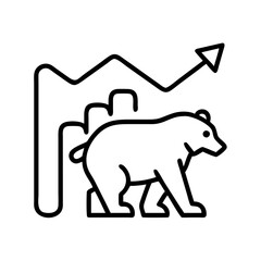 Poster - Understanding bear market trends and upward stock market arrow for financial analysis design