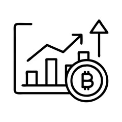 Poster - Bitcoin price chart analysis and cryptocurrency investment trends for financial growth market