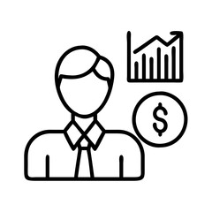 Poster - Financial advisor investment planning and wealth management services with growth chart icon
