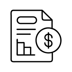 Poster - Financial report with dollar coin icon for business investment and economic analysis review and data