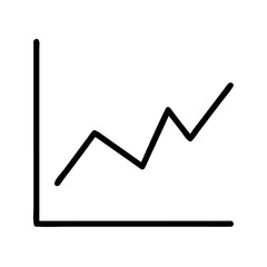 Poster - Stock market graph analysis chart diagram showing growth and trends line illustration vector design