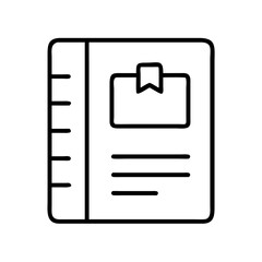 Poster - Stock vector illustration of a notebook diary journal with bookmark for personal organizer use