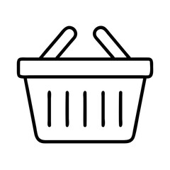 Poster - Shopping basket icon vector illustration for online store retail grocery market purchase design