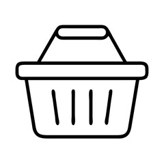 Poster - Shopping basket icon vector illustration for online store retail market purchase design element