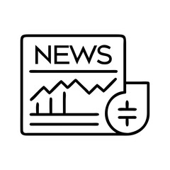 Poster - Get the latest news updates and financial analysis with our stock market newspaper icon vector design