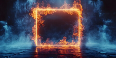 Poster - Fiery portal: Dynamic interplay of opposing forces in a simulated environment