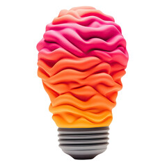 Poster - Abstract lightbulb design with vibrant gradient colors against a transparent background