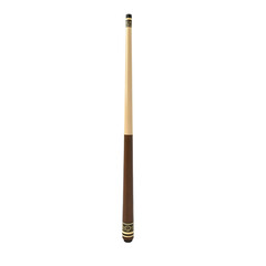 Fototapete - Detailed Pool Cue, Classic Design. Close Up View Of A Wooden Cue Stick, Crafted With A Textured Wrap, Used In Cue Sports Games. Precise 3d Model Of An Object, Showcasing Its Form.