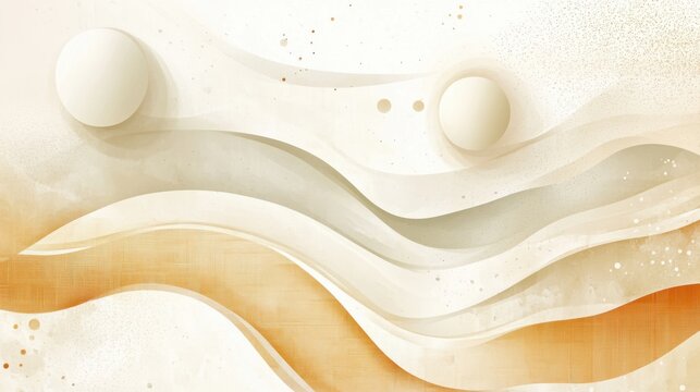 abstract background with soft ecru tones dotted design and eggshell paper texture
