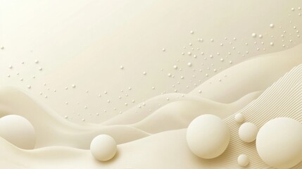Fototapete - abstract background with soft ecru tones dotted design and eggshell paper texture