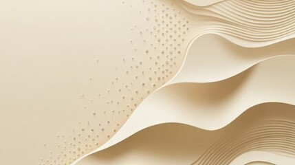 Fototapete - abstract background with soft ecru tones dotted design and eggshell paper texture