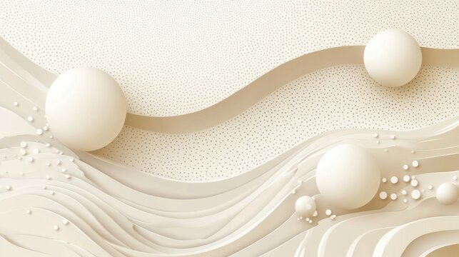 abstract background with soft ecru tones dotted design and eggshell paper texture