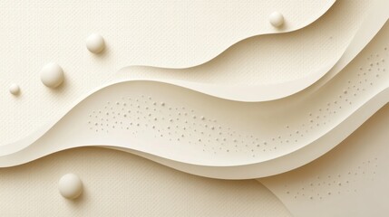 Fototapete - abstract background with soft ecru tones dotted design and eggshell paper texture