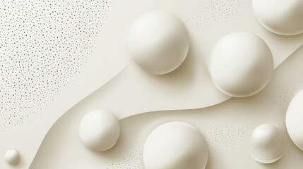 Fototapete - abstract background with soft ecru tones dotted design and eggshell paper texture