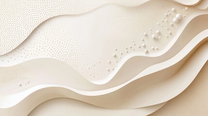 Fototapete - abstract background with soft ecru tones dotted design and eggshell paper texture