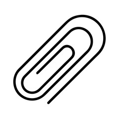 Poster - Paper clip icon vector illustration, office stationery clip art, document clip design element, clip