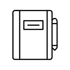 Poster - Notebook and pencil vector icon for school supplies and stationery for education and writing needs