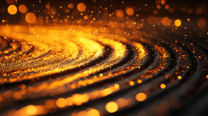Poster - Glowing round illuminated lines with motion blur represent futuristic speed connectivity and infinite energy in a 360-degree panoramic view symbolizing seamless technology and limitless flow

