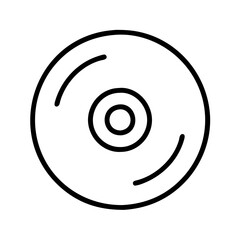 Poster - Vector illustration of a compact disc cd dvd in simple outline style for graphic design needs