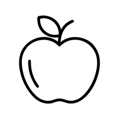 Poster - Apple fruit outline vector illustration healthy food icon fresh organic product design element simple drawing