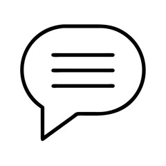 Poster - Chat bubble icon message communication symbol vector graphic illustration ui design element line art