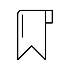 Poster - Bookmark icon vector illustration, save icon, ribbon icon, tag icon, outline style icon