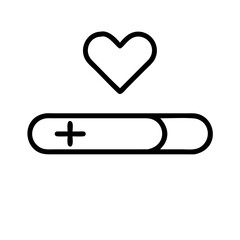 Poster - Heart like button icon vector illustration for social media ui design and user interface element